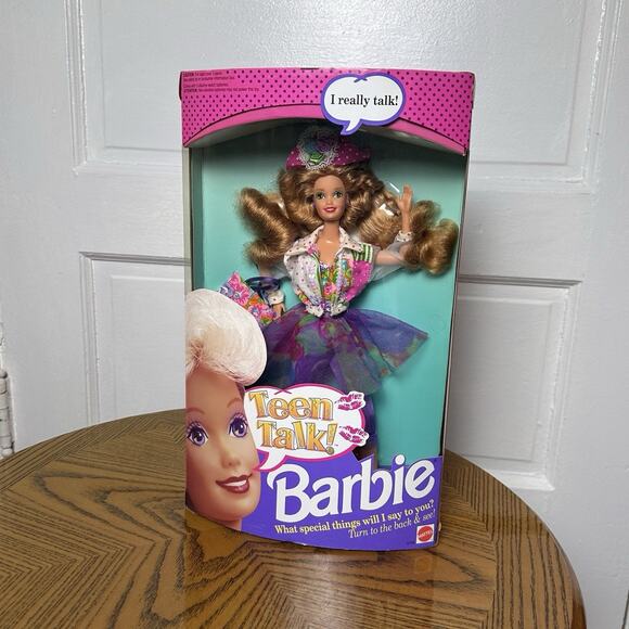 Teen Talk Barbie Doll 1991 Mattel Brunette 5745 Vintage NRFB - Picture 12 of 12